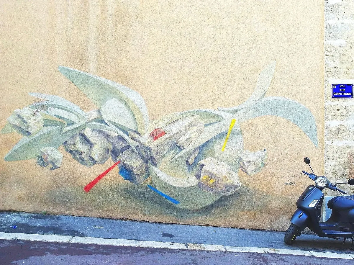 Fresque de Peeta et Cinta Vidal au Panier, 2018